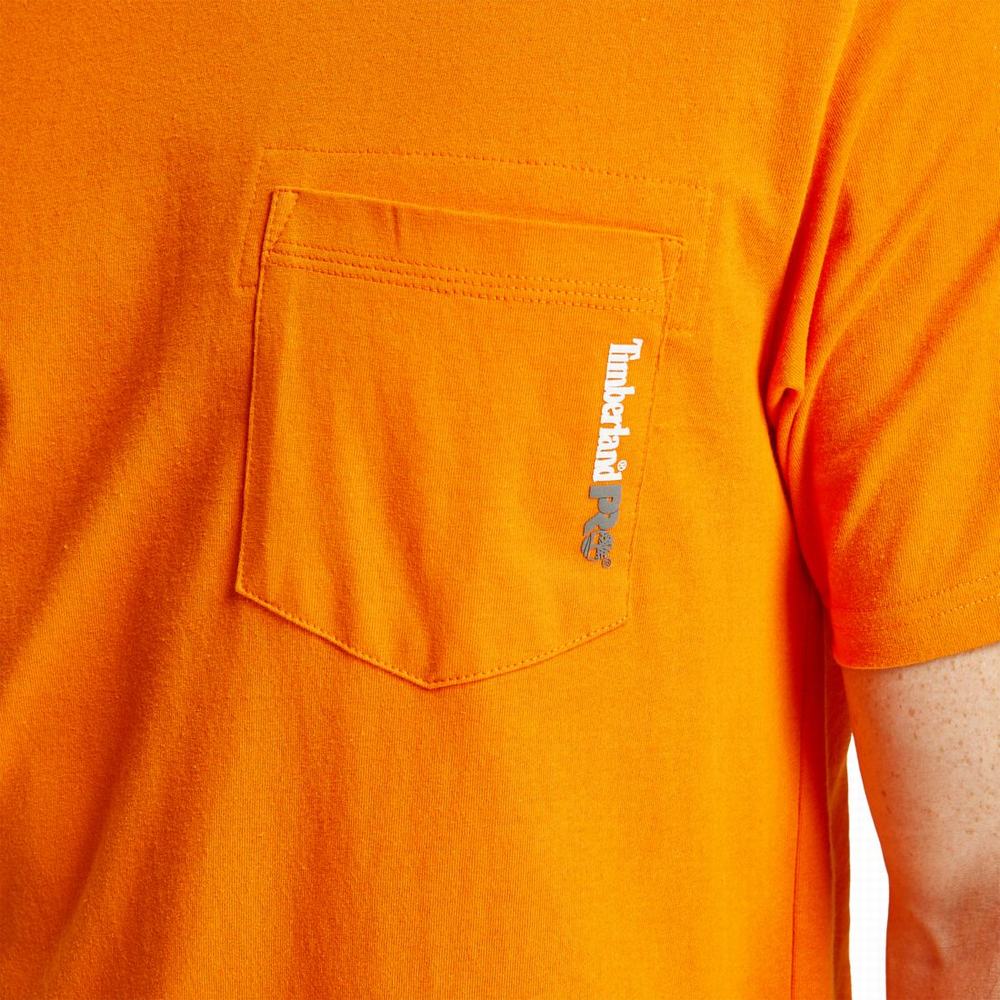 Tricko Timberland PRO® Base Plate Blended Kratke-Sleeve T-Shirt Panske Oranžové | XK4236791