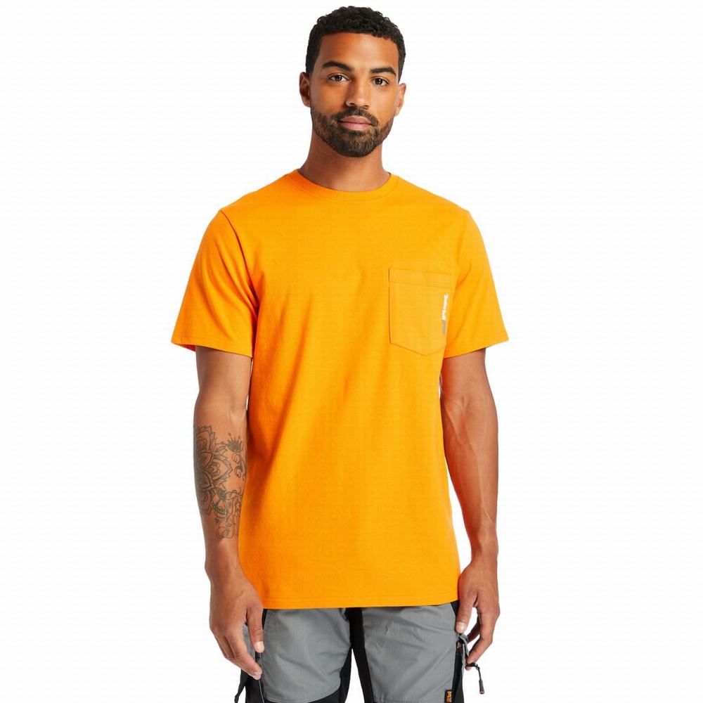 Tricko Timberland PRO® Base Plate Blended Kratke-Sleeve T-Shirt Panske Oranžové | XK4236791