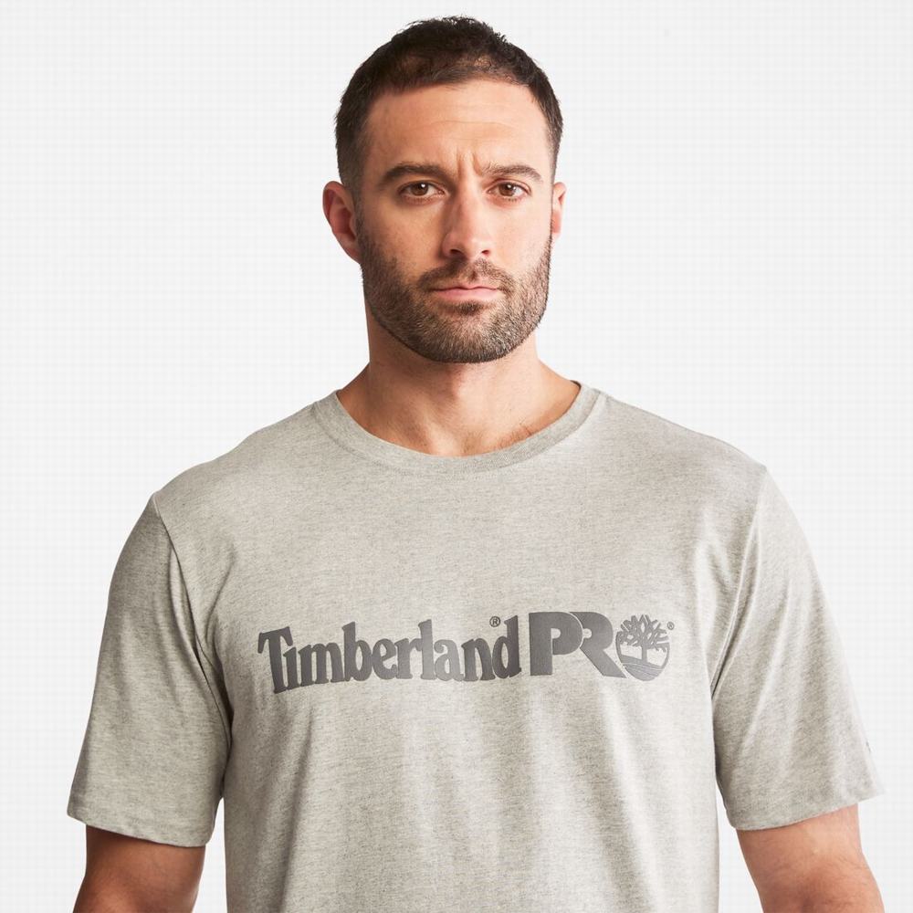 Tricko Timberland PRO® Base Plate Kratke-Sleeve Logo T-Shirt Panske Svetlo Siva | NT8731254