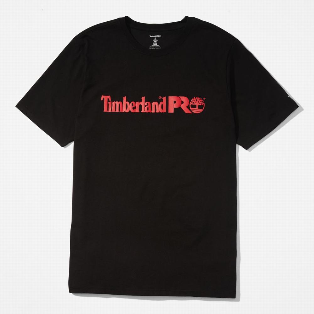 Tricko Timberland PRO® Base Plate Kratke-Sleeve Logo T-Shirt Panske Čierne | VI1659427