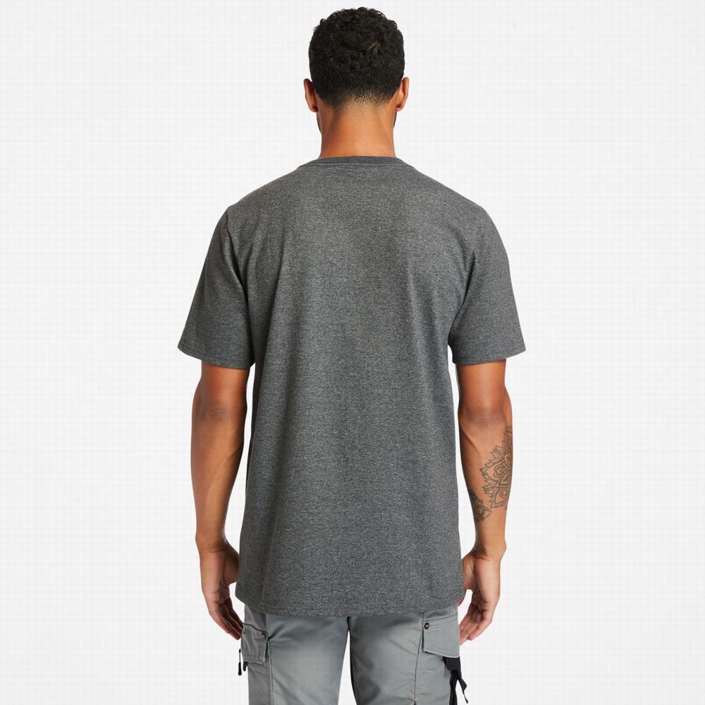 Tricko Timberland PRO® Base Plate Kratke-Sleeve Logo T-Shirt Panske Tmavo Siva | ZM8601723