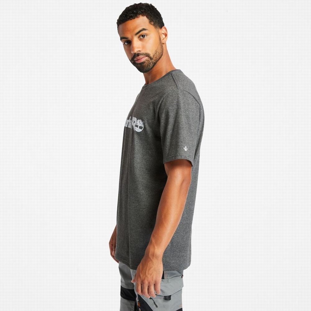 Tricko Timberland PRO® Base Plate Kratke-Sleeve Logo T-Shirt Panske Tmavo Siva | ZM8601723