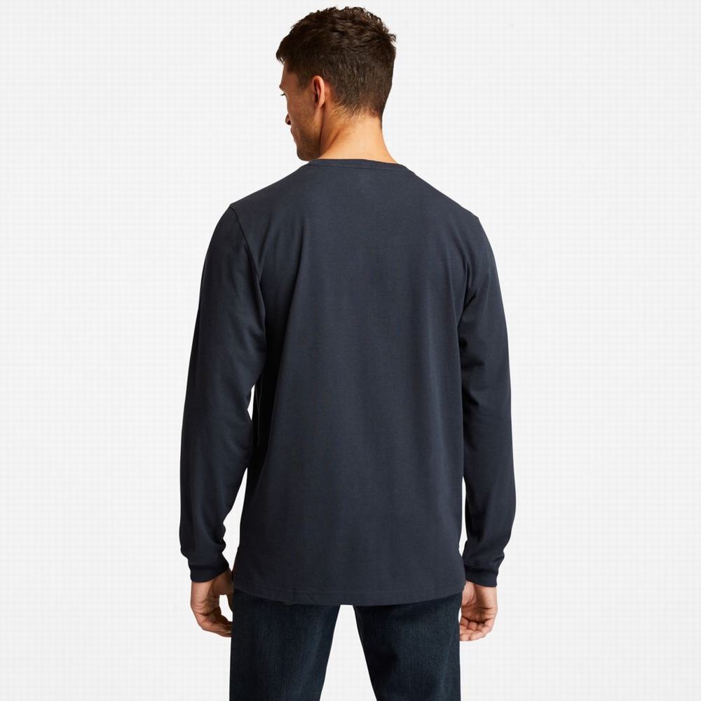 Tricko Timberland PRO® Base Plate Long-Sleeve T-Shirt Panske Námornícka Modrá | BA0467891