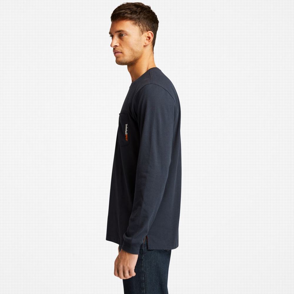 Tricko Timberland PRO® Base Plate Long-Sleeve T-Shirt Panske Námornícka Modrá | BA0467891