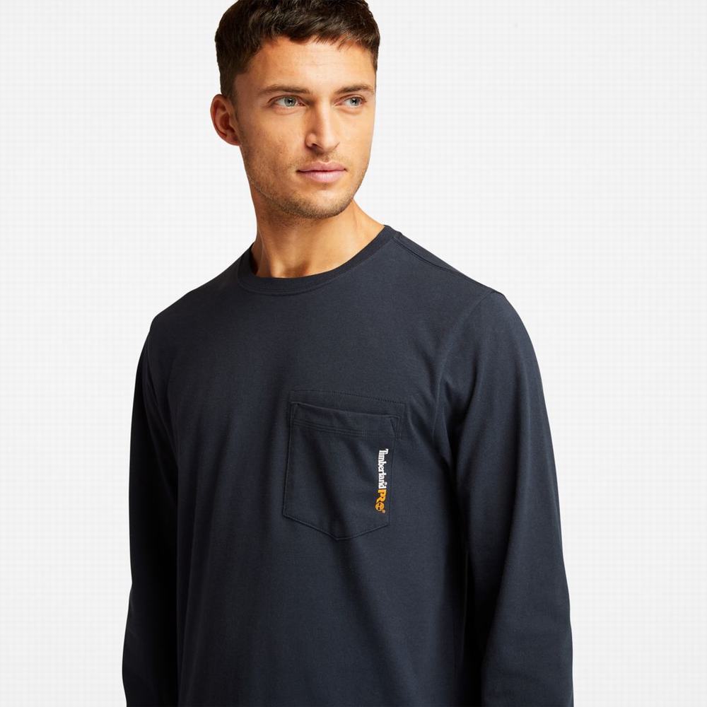 Tricko Timberland PRO® Base Plate Long-Sleeve T-Shirt Panske Námornícka Modrá | BA0467891