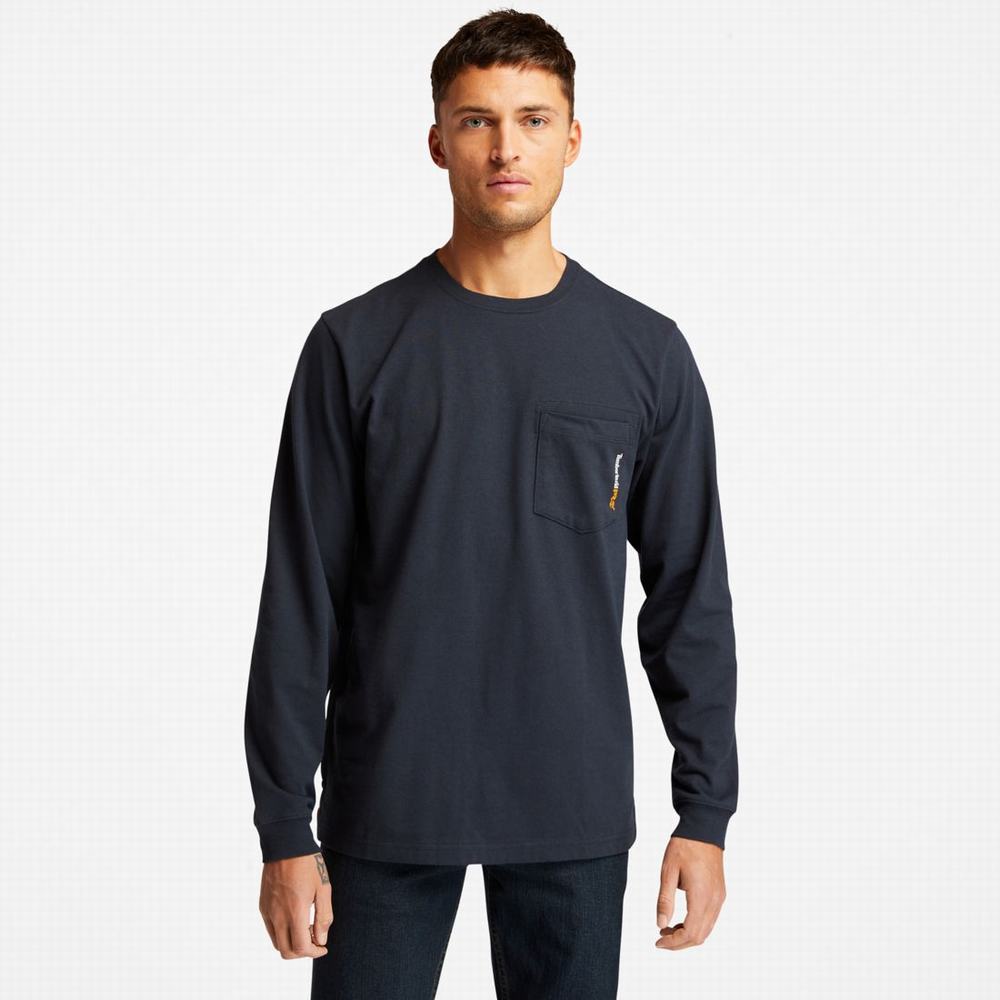 Tricko Timberland PRO® Base Plate Long-Sleeve T-Shirt Panske Námornícka Modrá | BA0467891