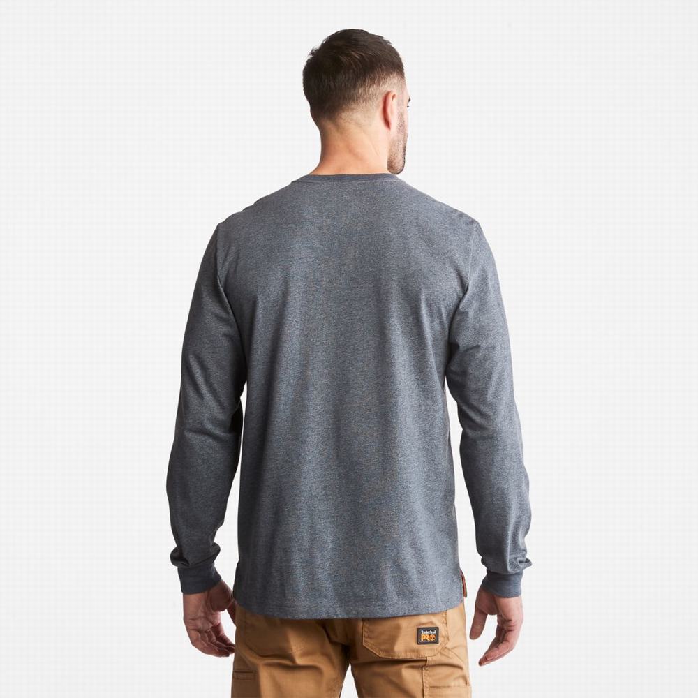 Tricko Timberland PRO® Base Plate Long-Sleeve Wicking T-Shirt Panske Námornícka Modrá | HK9532014