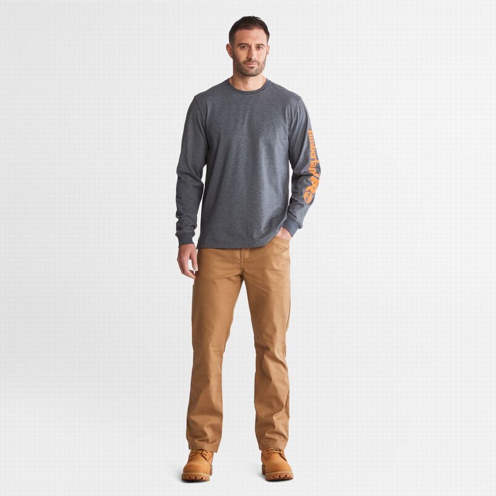 Tricko Timberland PRO® Base Plate Long-Sleeve Wicking T-Shirt Panske Námornícka Modrá | HK9532014