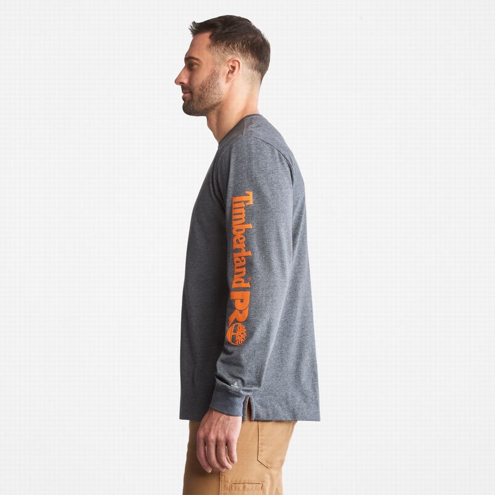 Tricko Timberland PRO® Base Plate Long-Sleeve Wicking T-Shirt Panske Námornícka Modrá | HK9532014