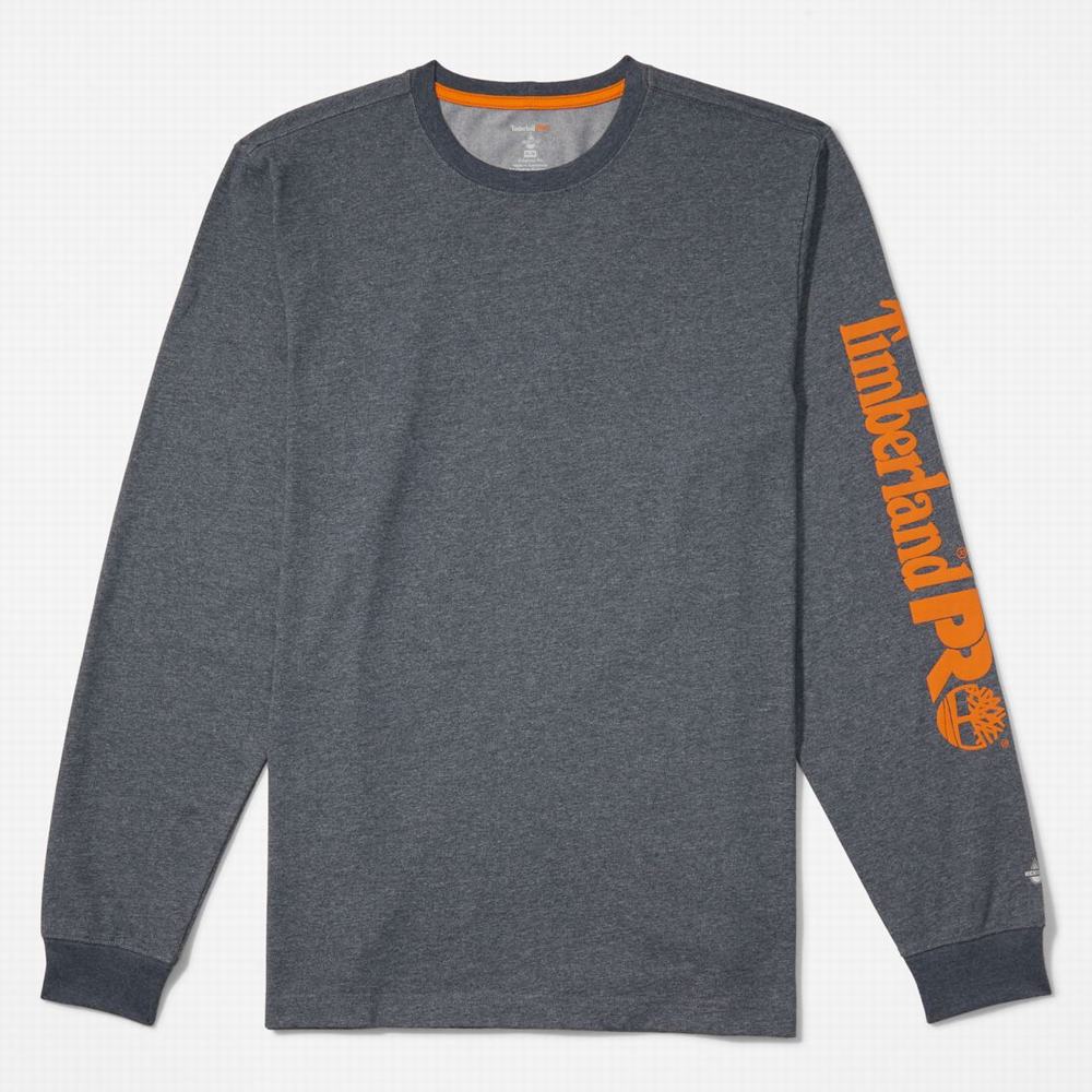 Tricko Timberland PRO® Base Plate Long-Sleeve Wicking T-Shirt Panske Námornícka Modrá | HK9532014