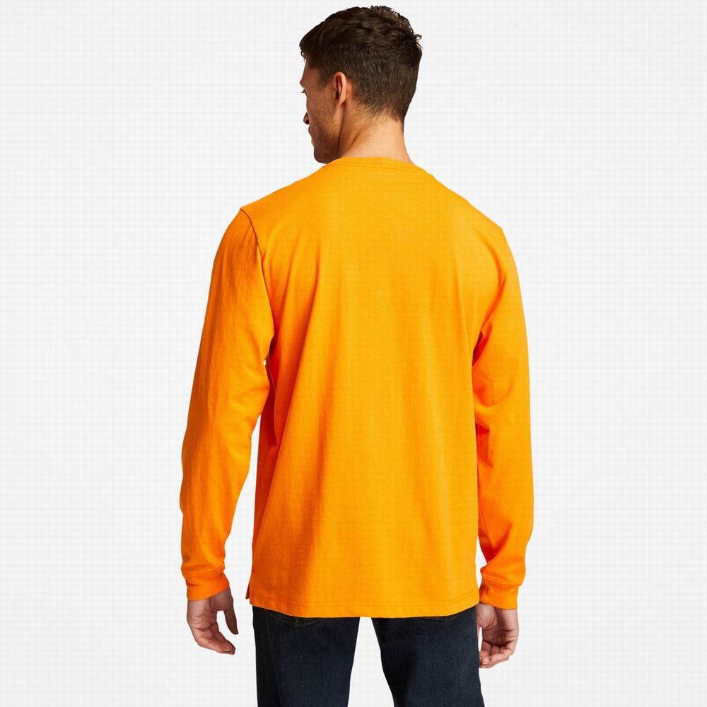 Tricko Timberland PRO® Base Plate Long-Sleeve Graphic T-Shirt Panske Oranžové | MH8431029