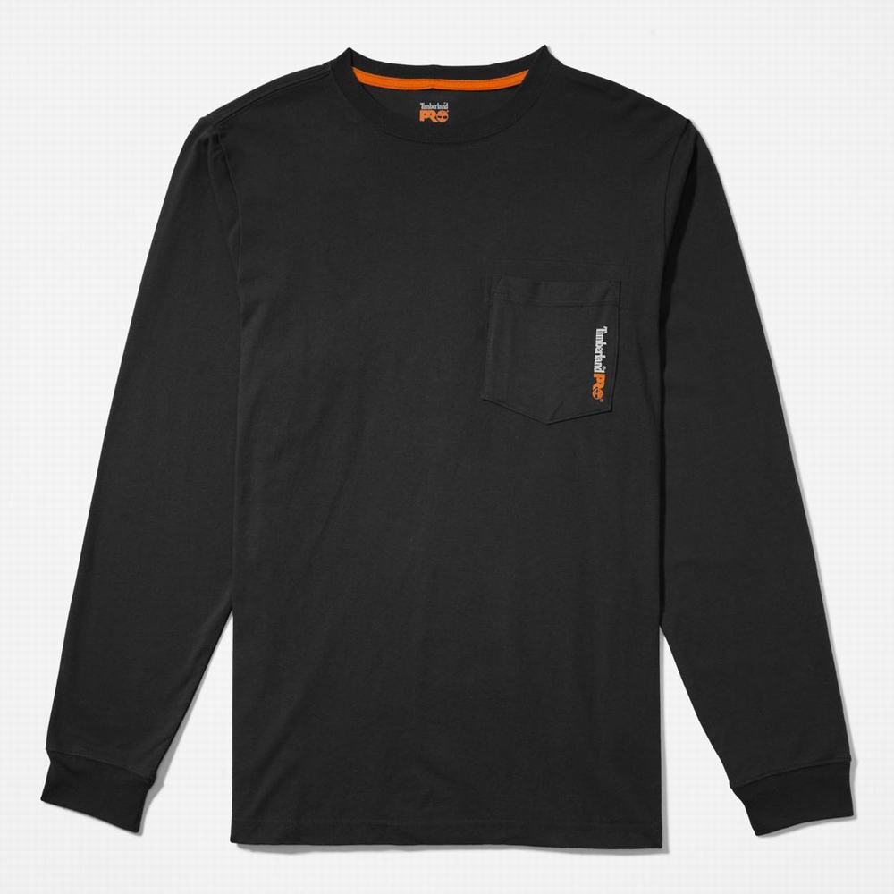 Tricko Timberland PRO® Base Plate Long-Sleeve T-Shirt Panske Čierne | WJ1970256