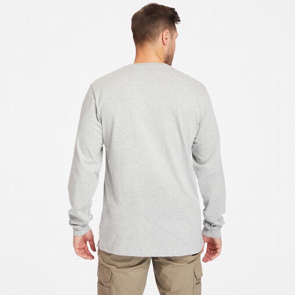 Tricko Timberland PRO® Base Plate Long-Sleeve T-Shirt Panske Siva | WV6173059