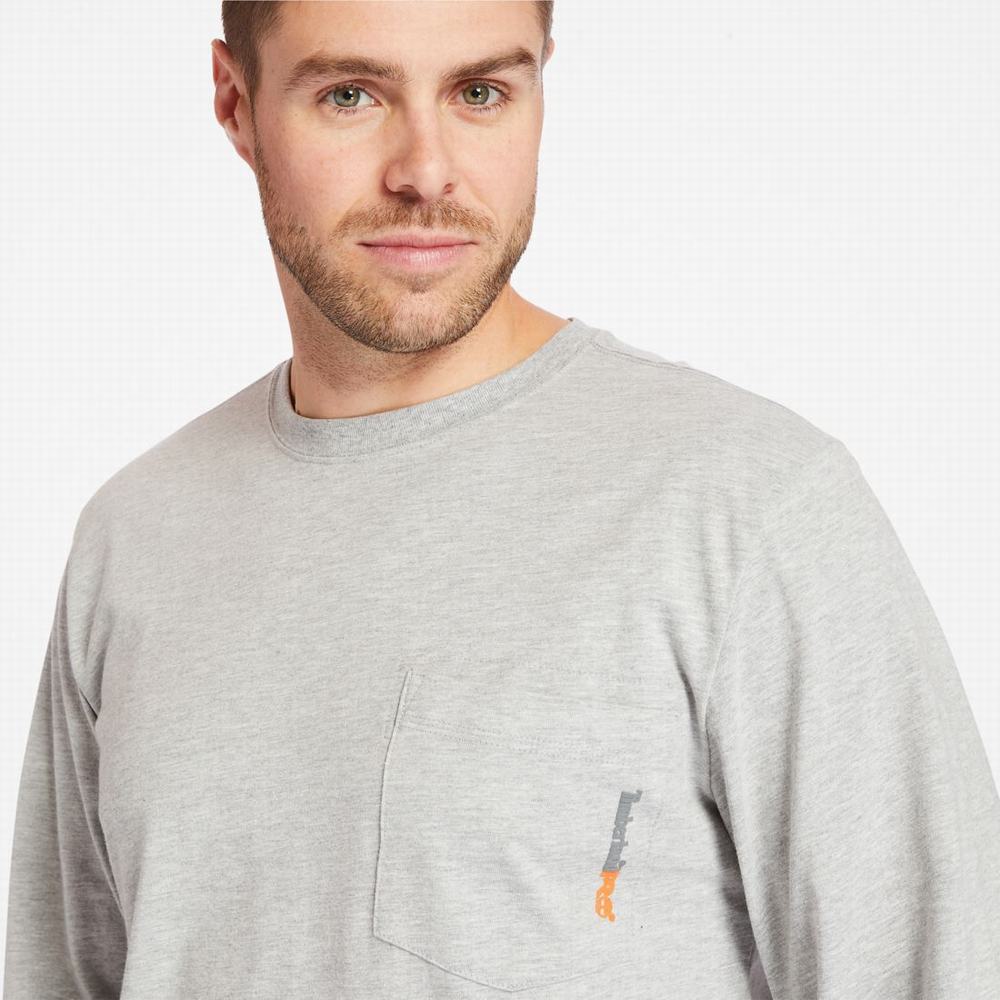 Tricko Timberland PRO® Base Plate Long-Sleeve T-Shirt Panske Siva | WV6173059