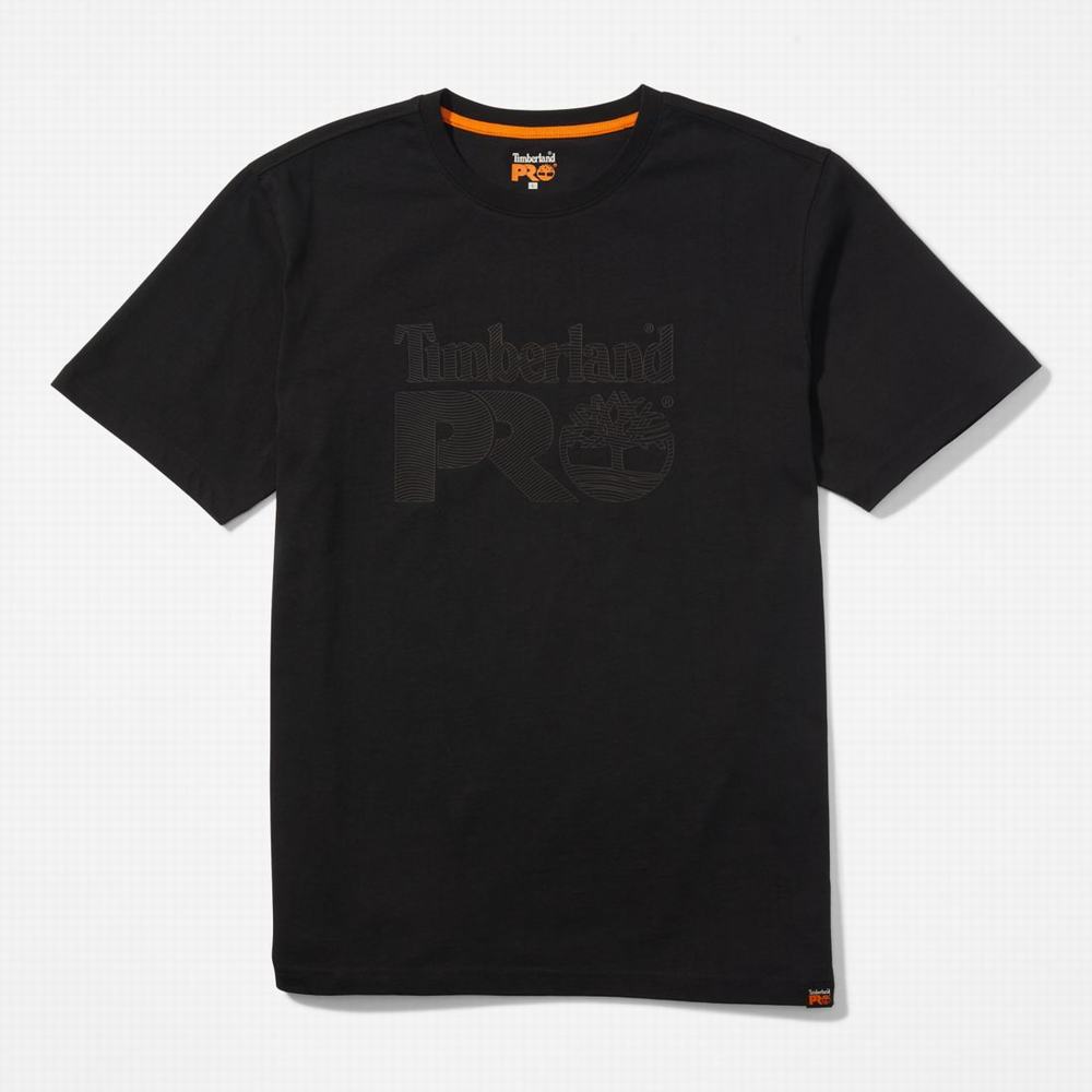 Tricko Timberland PRO® Textured Graphic Kratke-Sleeve T-Shirt Panske Čierne | GB8526140