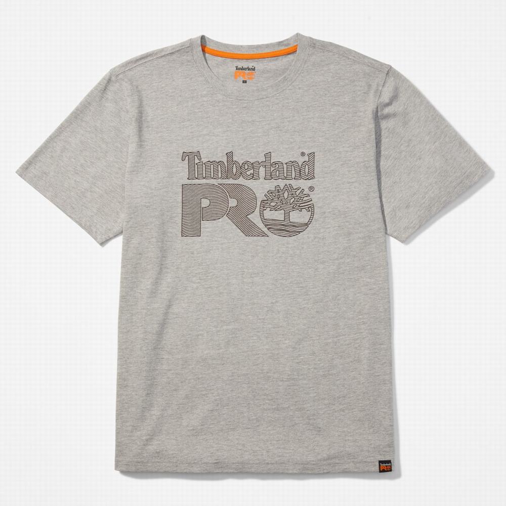 Tricko Timberland PRO® Textured Graphic Kratke-Sleeve T-Shirt Panske Svetlo Siva | SV9483502