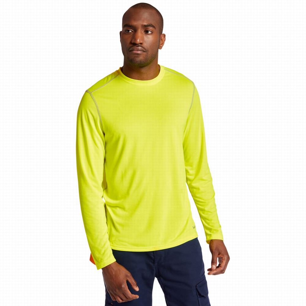 Tricko Timberland PRO® Wicking Good Sport Long-Sleeve T-Shirt Panske Žlté | GU4805362