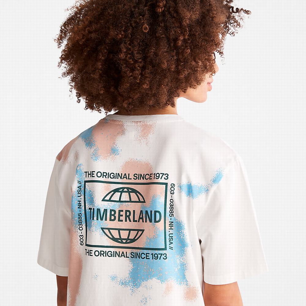 Tricko Timberland Paint Graphic T-Shirt Panske Biele | NX1763849