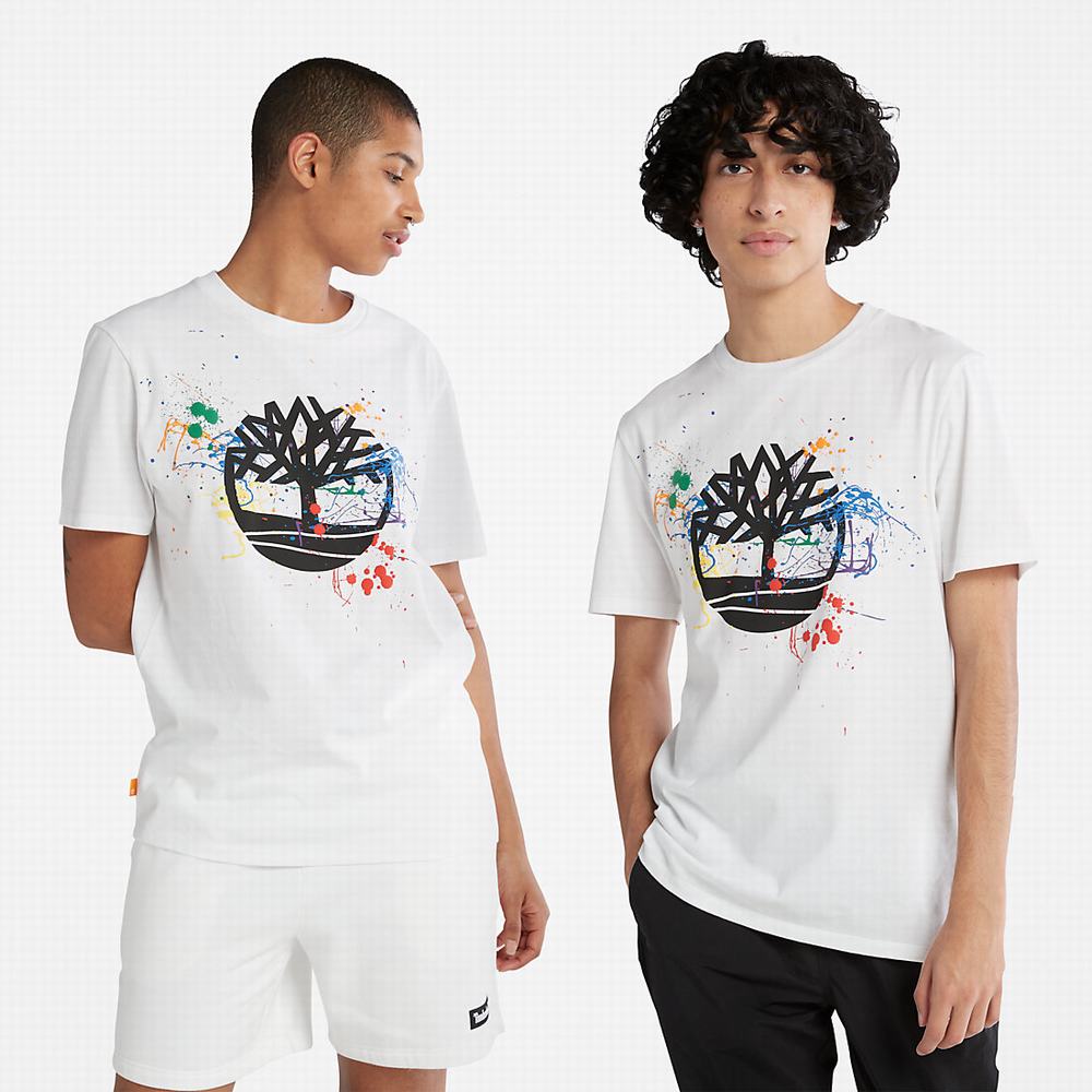 Tricko Timberland Paint Pride T-Shirt Damske Biele | RE1083925