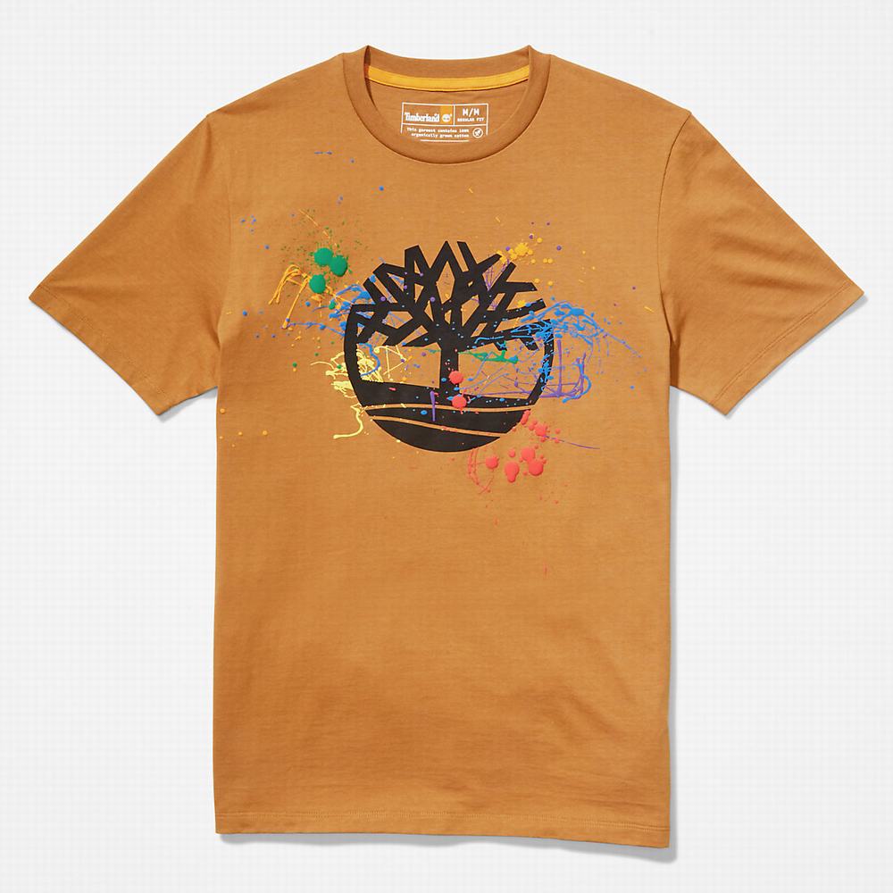 Tricko Timberland Paint Pride T-Shirt Damske Hnede | TZ1580473