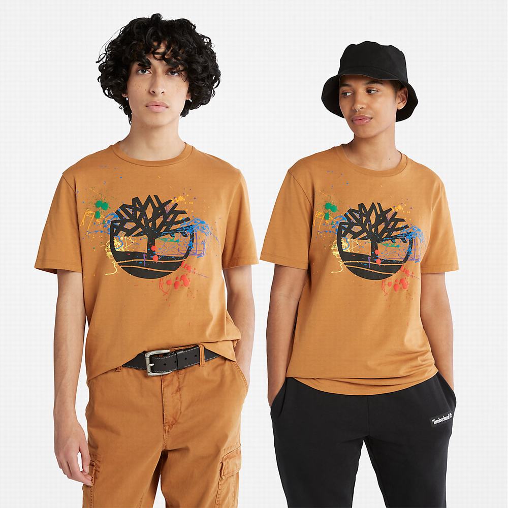 Tricko Timberland Paint Pride T-Shirt Panske Hnede | VC4132096