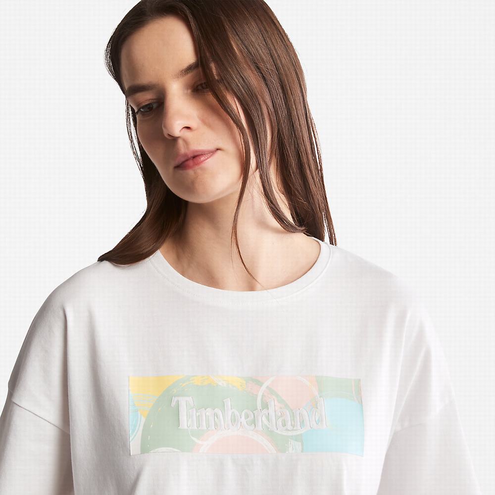 Tricko Timberland Pastel T-Shirt Damske Biele | FV7642391