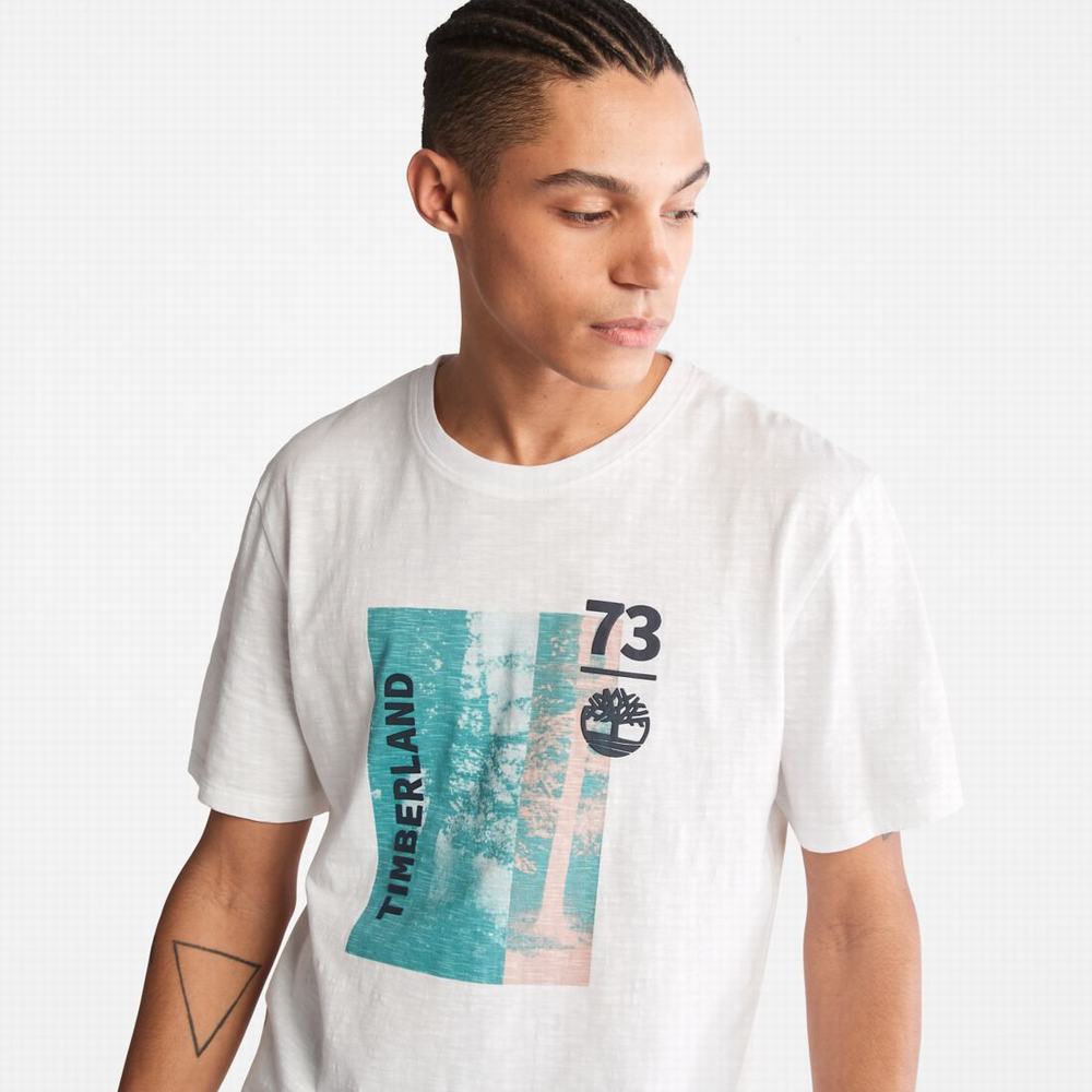 Tricko Timberland Photographic Slub T-Shirt Panske Biele | GU9804721