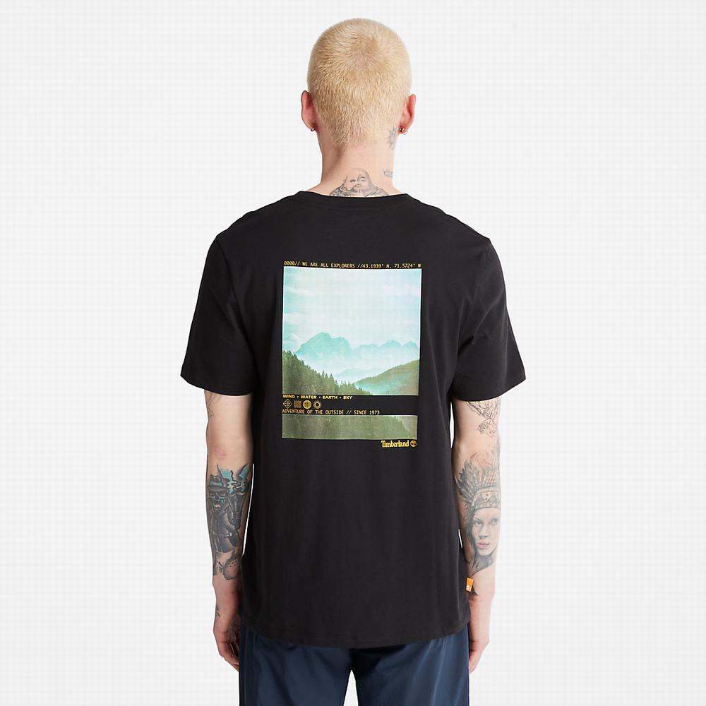 Tricko Timberland Photographic T-Shirt Panske Čierne | JK4075192