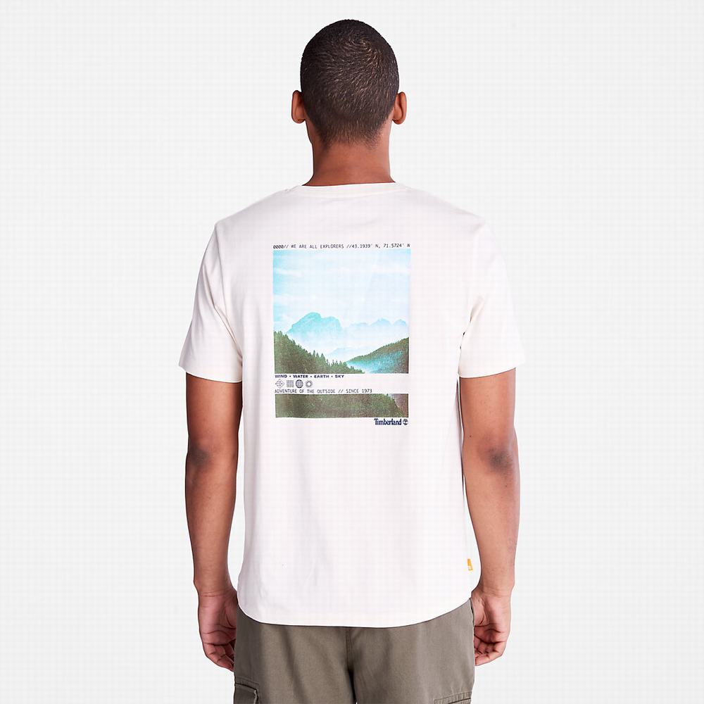 Tricko Timberland Photographic T-Shirt Panske Biele | OE0715624