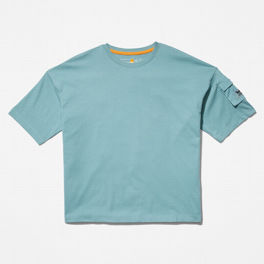 Tricko Timberland Progressive Utility Pocket T-Shirt Damske Tyrkysové | YI4730526