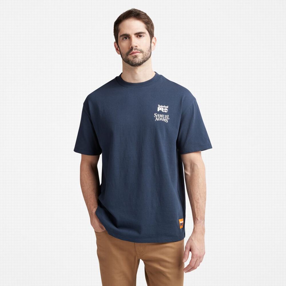 Tricko Timberland Sam Adams x Timberland PRO® Beerproof T-Shirt Panske Námornícka Modrá | VS3920718