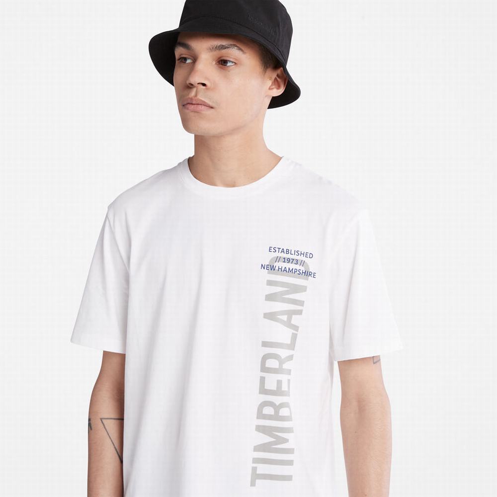 Tricko Timberland Side-logo T-Shirt Panske Biele | KW2437601