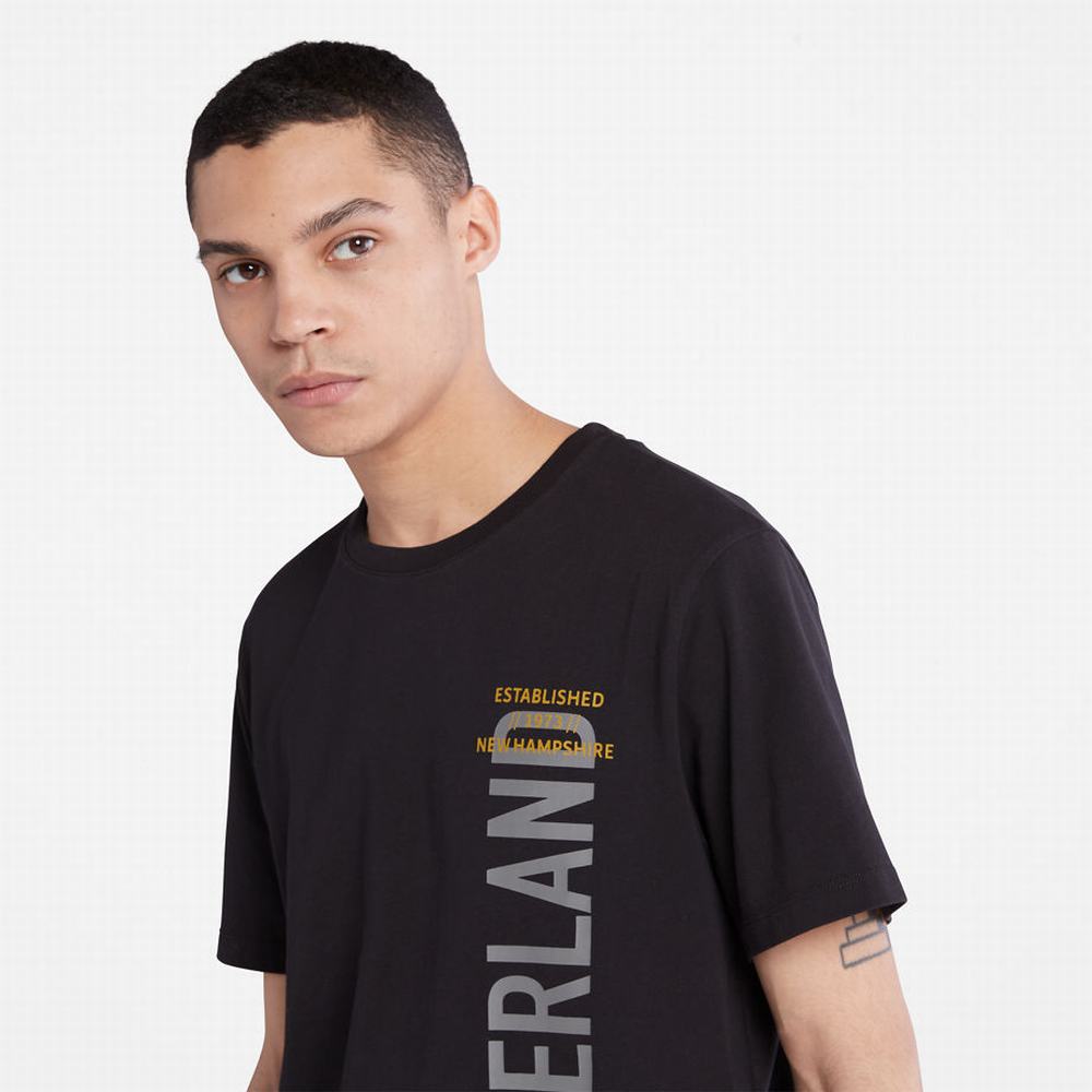 Tricko Timberland Side-logo T-Shirt Panske Čierne | TN0254789