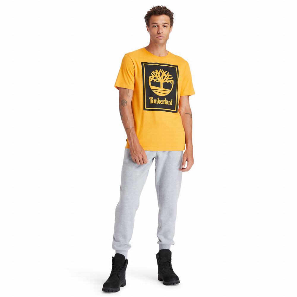 Tricko Timberland Stack Logo T-Shirt Damske Oranžové | NR1543207