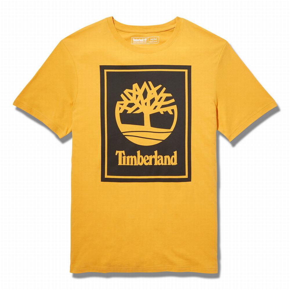 Tricko Timberland Stack Logo T-Shirt Damske Oranžové | NR1543207