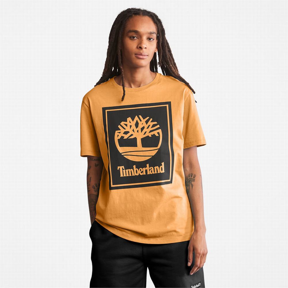 Tricko Timberland Stack Logo T-Shirt Damske Žlté | TC5029348