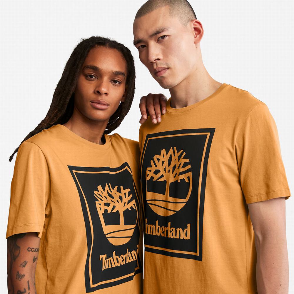 Tricko Timberland Stack Logo T-Shirt Damske Žlté | TC5029348