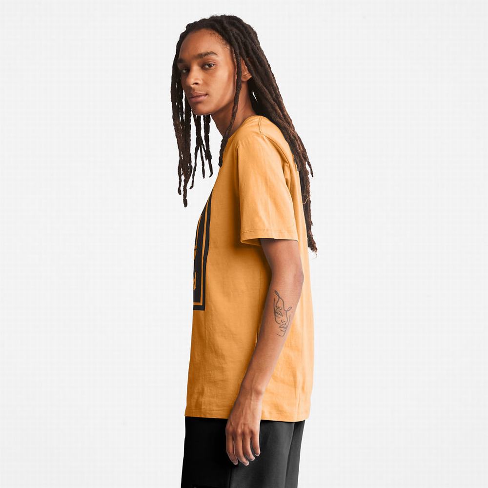 Tricko Timberland Stack Logo T-Shirt Damske Žlté | TC5029348