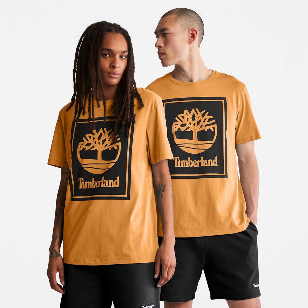 Tricko Timberland Stack Logo T-Shirt Damske Žlté | TC5029348