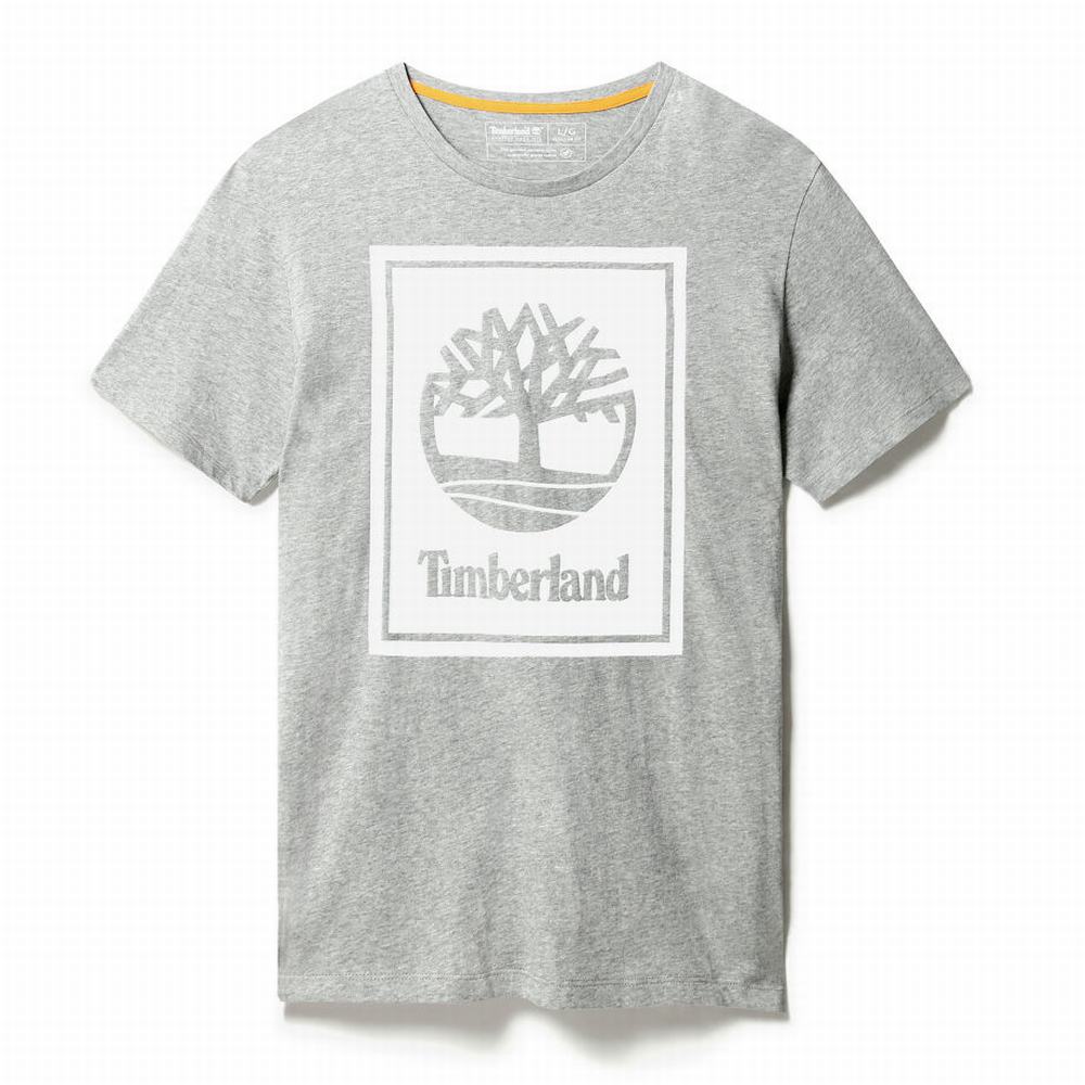 Tricko Timberland Stack Logo T-Shirt Damske Siva | TF6210958