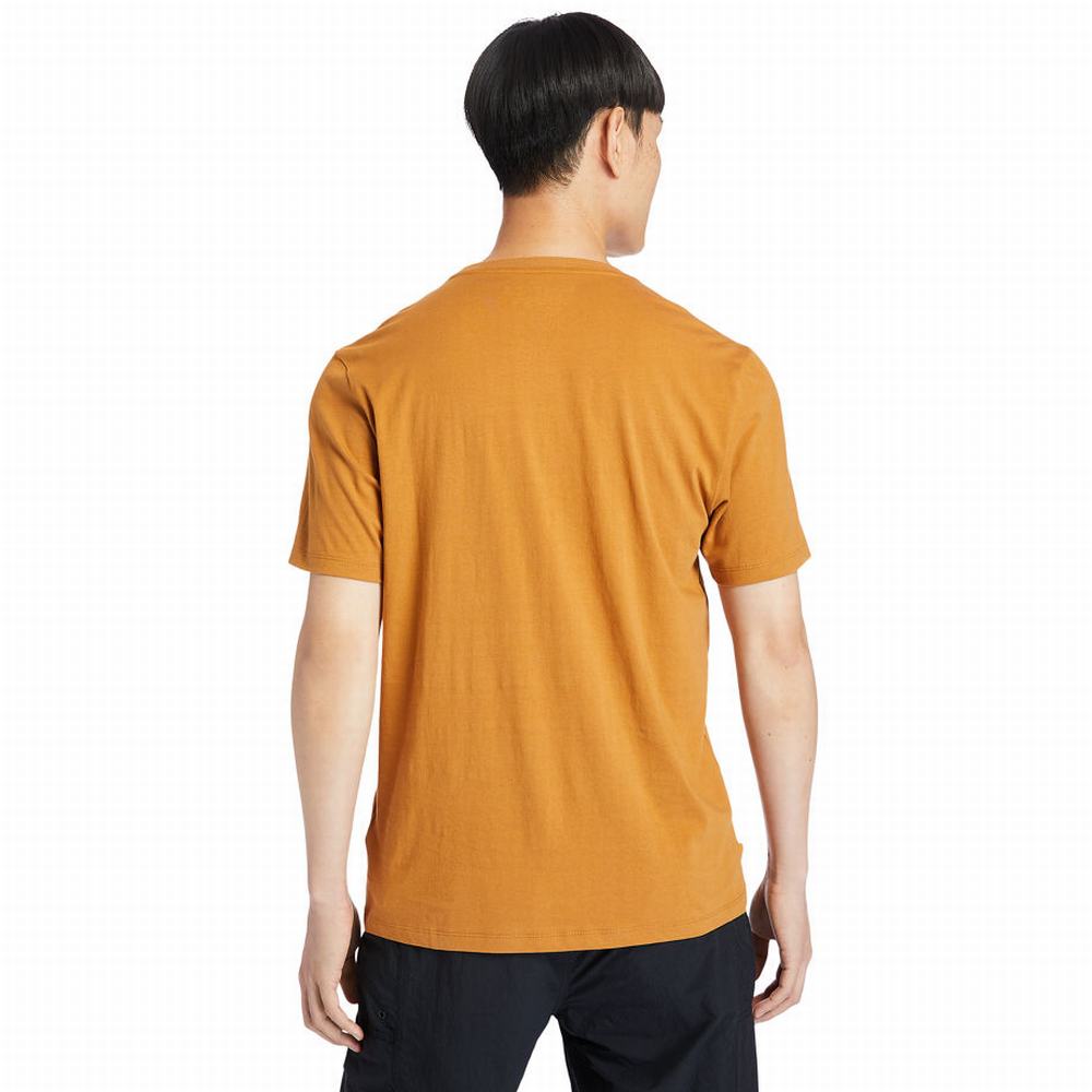 Tricko Timberland Stack Logo T-Shirt Damske Oranžové Biele | XB5478603