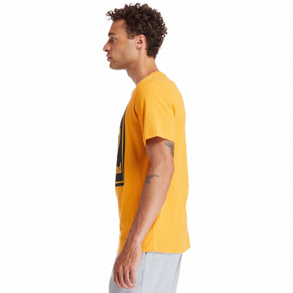 Tricko Timberland Stack Logo T-Shirt Panske Oranžové | UL0246537