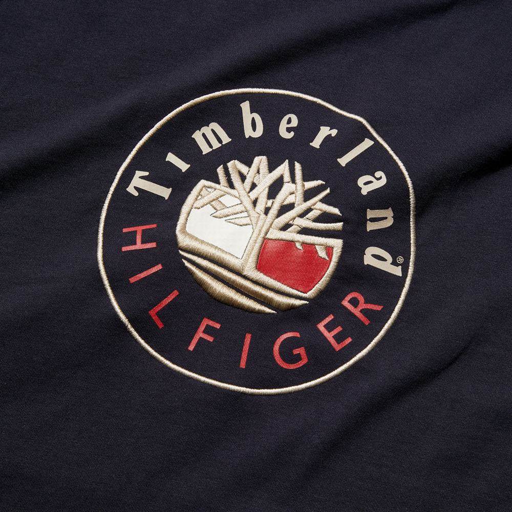 Tricko Timberland Tommy Hilfiger x Timberland® Re-imagined Logo T-Shirt Panske Čierne | WG0843592