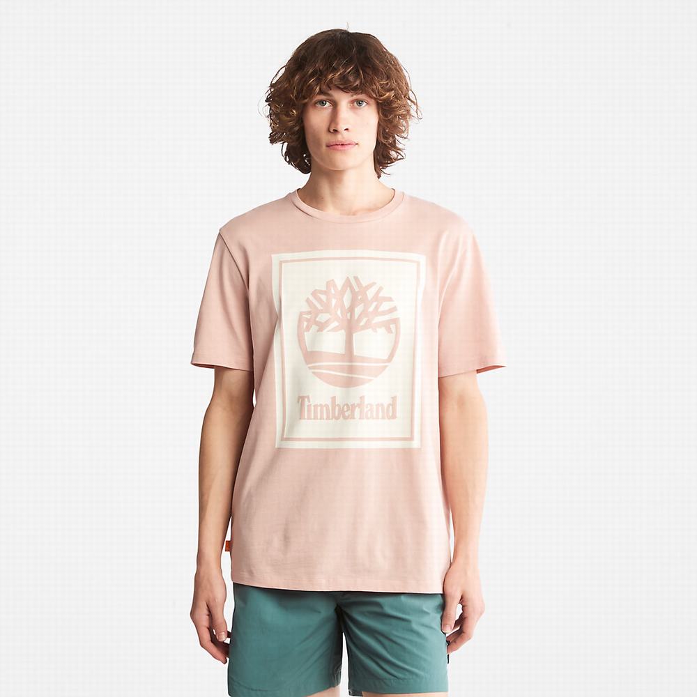 Tricko Timberland Tree Logo T-Shirt Damske Ruzove | MP6179432