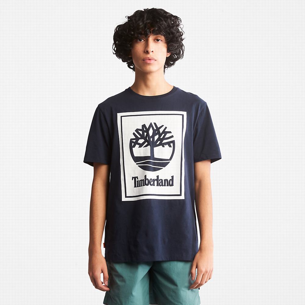 Tricko Timberland Tree Logo T-Shirt Damske Námornícka Modrá | VR5183467