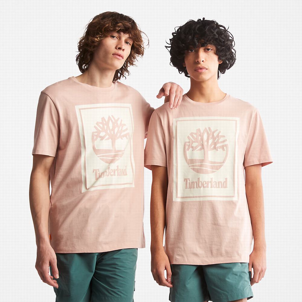 Tricko Timberland Tree Logo T-Shirt Panske Ruzove | IR8106295