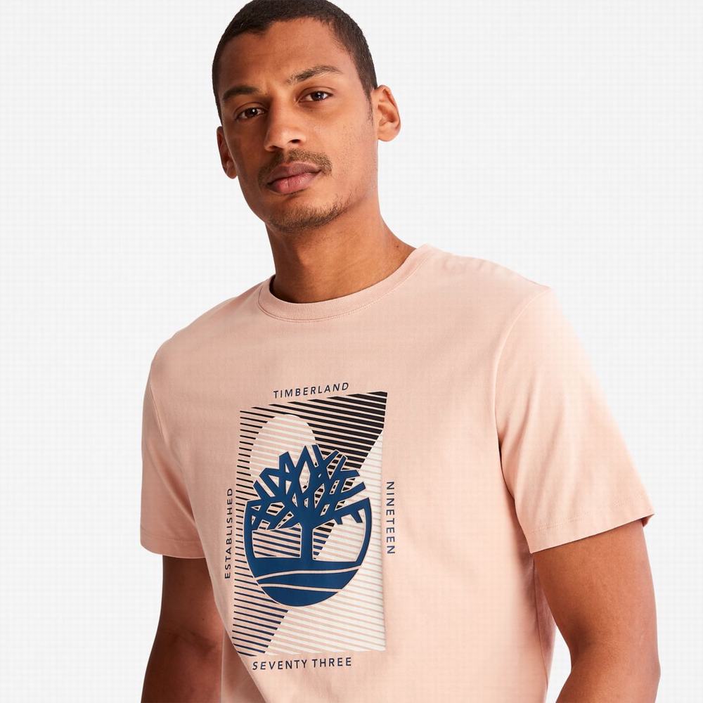 Tricko Timberland Tree-Logo T-Shirt Panske Ruzove | MF1893756