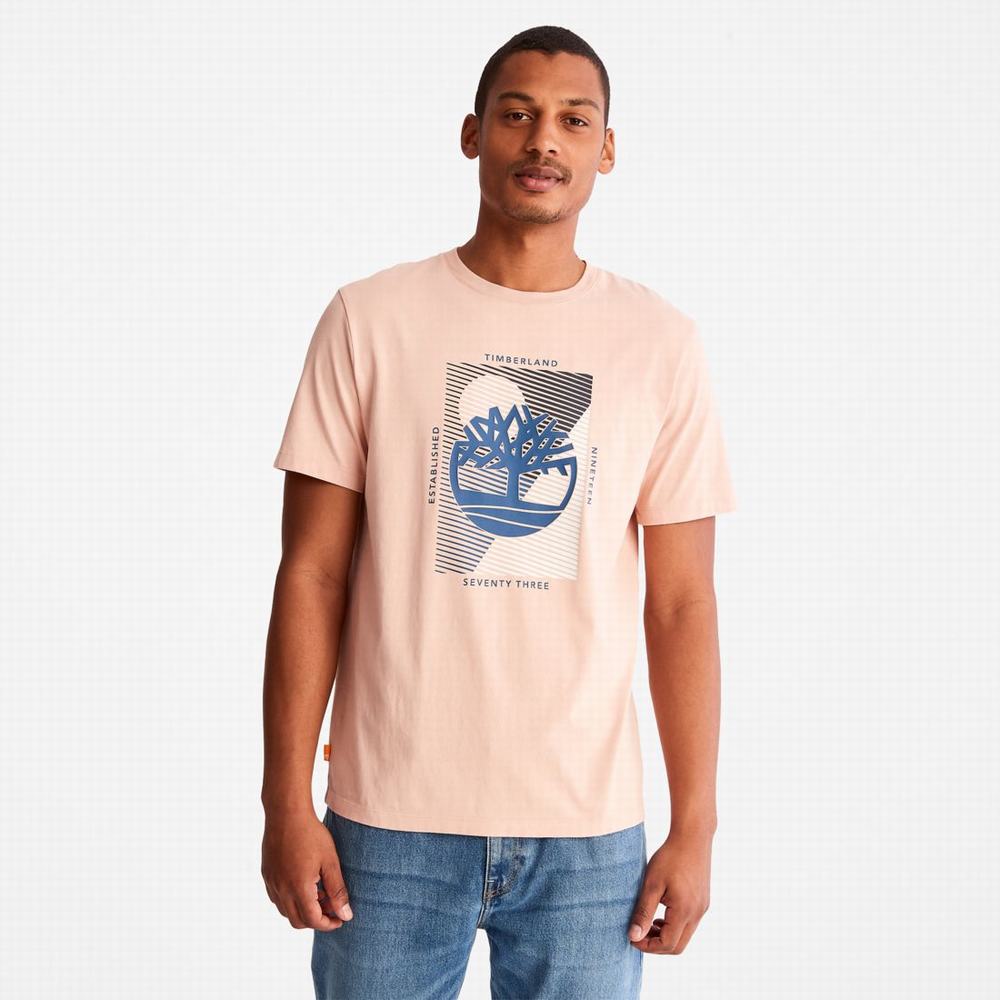 Tricko Timberland Tree-Logo T-Shirt Panske Ruzove | MF1893756