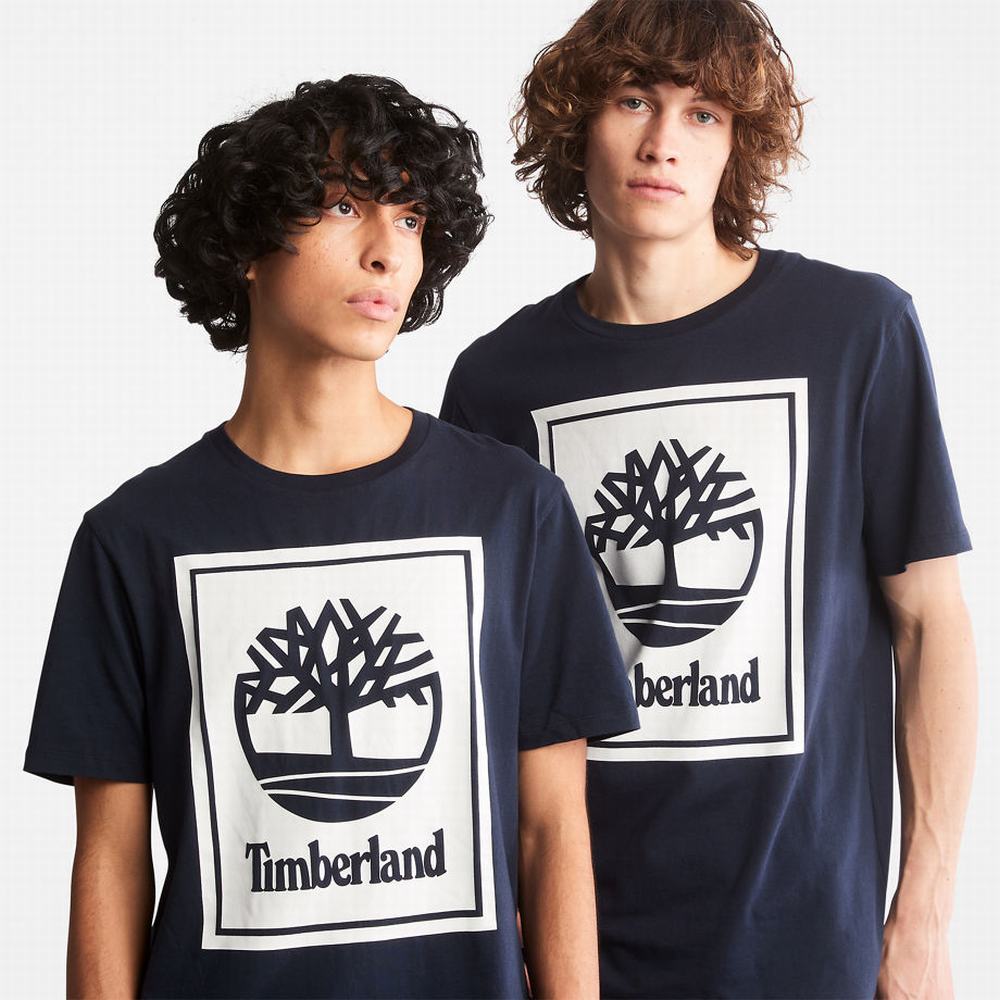 Tricko Timberland Tree Logo T-Shirt Panske Námornícka Modrá | VI0874361