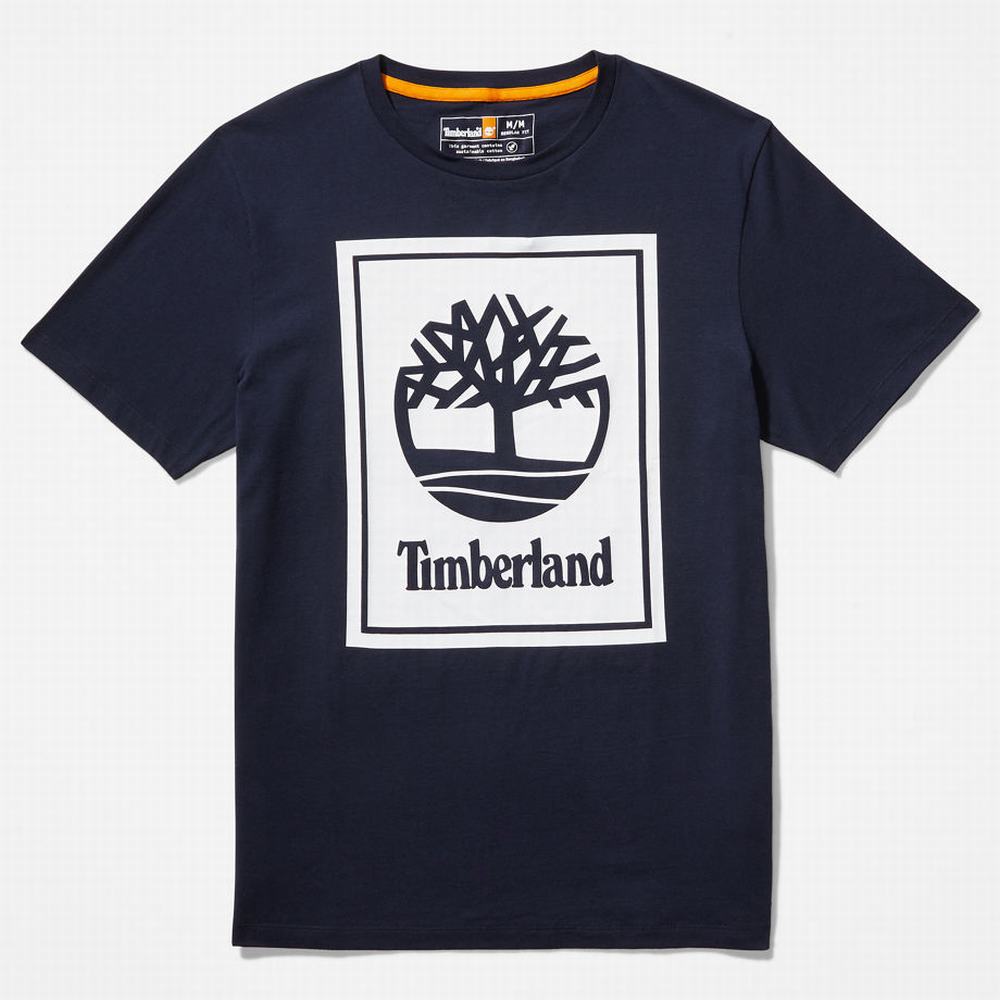 Tricko Timberland Tree Logo T-Shirt Panske Námornícka Modrá | VI0874361